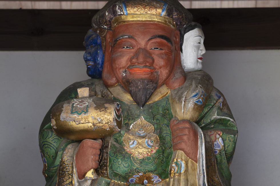 Three-faced Daikokuten Statue